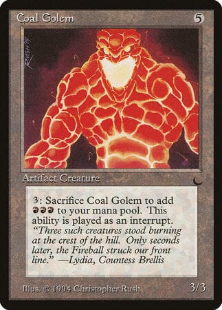 Coal Golem [The Dark] MTG Single Magic: The Gathering  | Multizone: Comics And Games