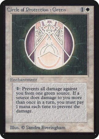 Circle of Protection: Green [Limited Edition Alpha] MTG Single Magic: The Gathering  | Multizone: Comics And Games