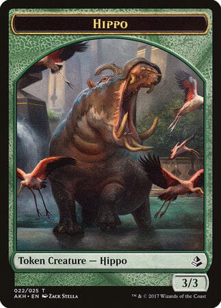Hippo Token [Amonkhet Tokens] MTG Single Magic: The Gathering  | Multizone: Comics And Games