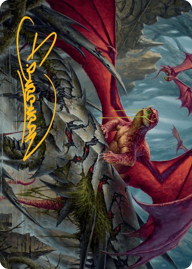 Hoarding Broodlord Art Card (Gold-Stamped Signature) [March of the Machine Art Series] MTG Single Magic: The Gathering  | Multizone: Comics And Games