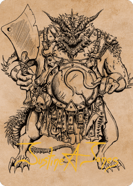 Thrakkus the Butcher Art Card (Gold-Stamped Signature) [Commander Legends: Battle for Baldur's Gate Art Series] MTG Single Magic: The Gathering  | Multizone: Comics And Games