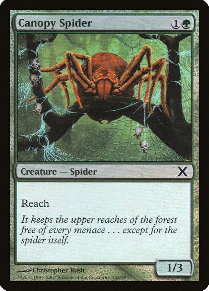 Canopy Spider (Premium Foil) [Tenth Edition] MTG Single Magic: The Gathering  | Multizone: Comics And Games
