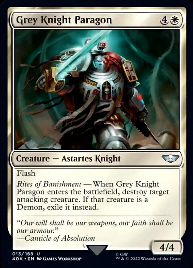 Grey Knight Paragon [Universes Beyond: Warhammer 40,000] MTG Single Magic: The Gathering  | Multizone: Comics And Games