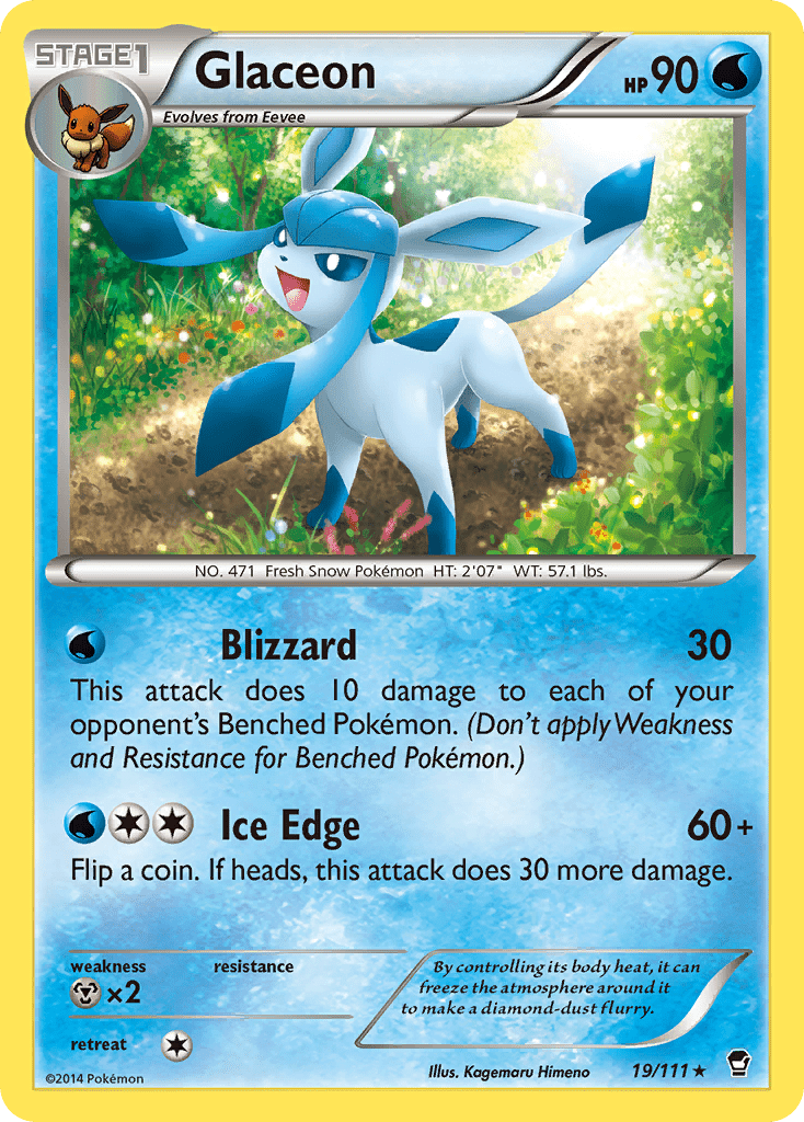 Glaceon (19/111) [XY: Furious Fists] Pokemon Single Pokémon  | Multizone: Comics And Games