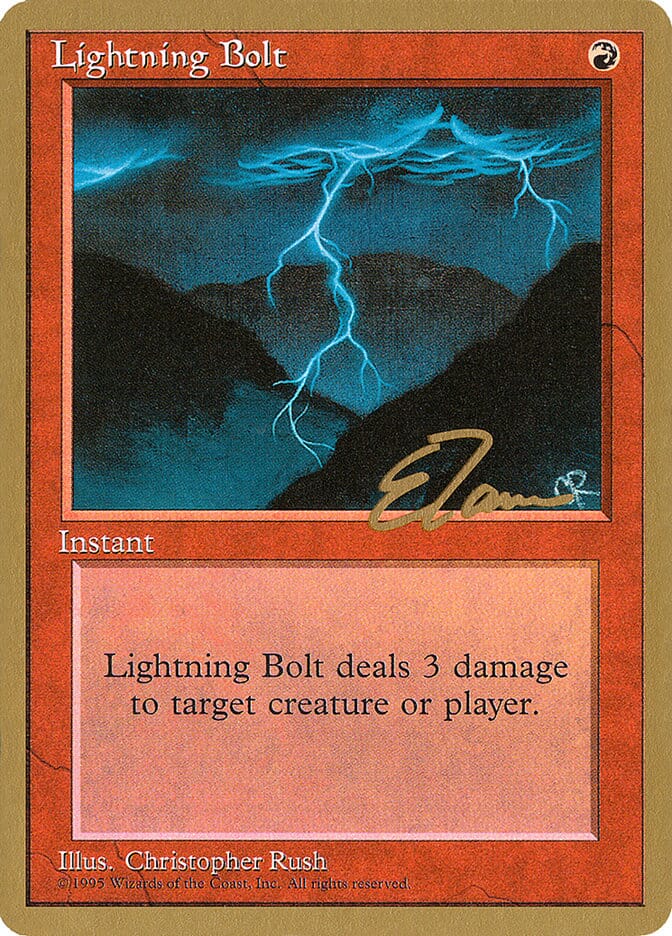 Lightning Bolt (Eric Tam) [Pro Tour Collector Set] MTG Single Magic: The Gathering  | Multizone: Comics And Games