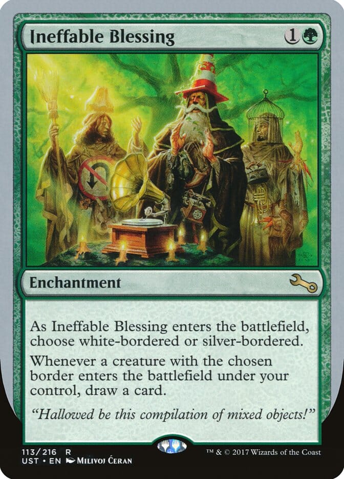 Ineffable Blessing ("choose white-bordered or silver-bordered") [Unstable] MTG Single Magic: The Gathering  | Multizone: Comics And Games