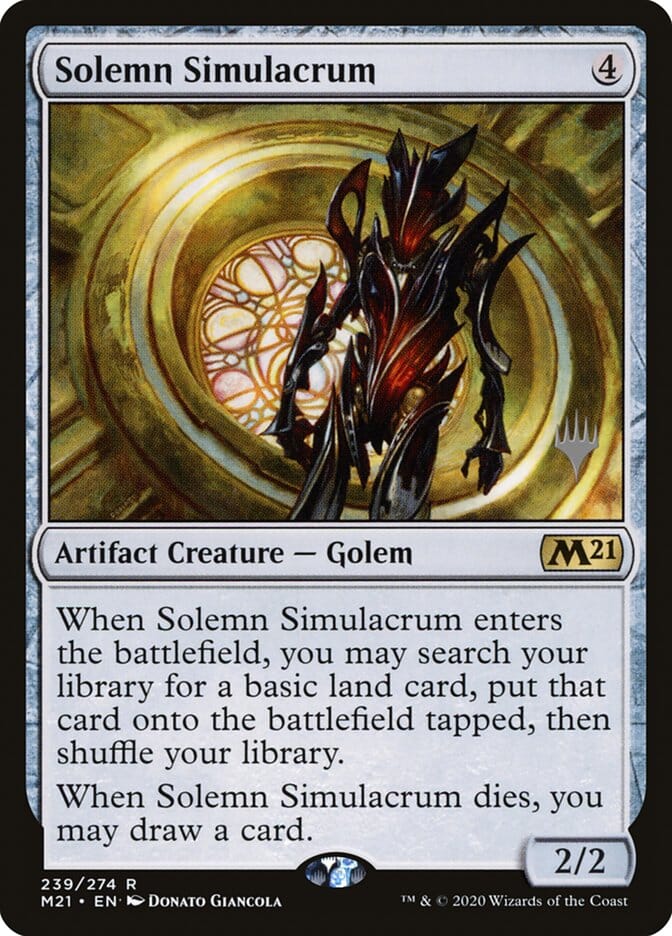 Solemn Simulacrum (Promo Pack) [Core Set 2021 Promos] MTG Single Magic: The Gathering  | Multizone: Comics And Games