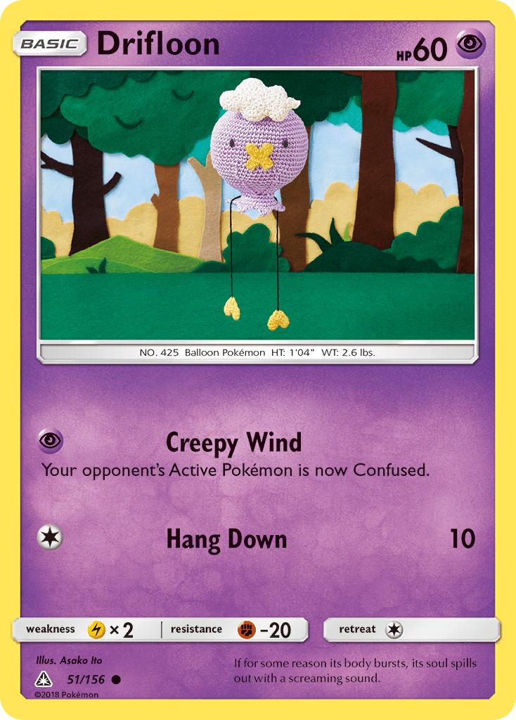Drifloon (51/156) [Sun & Moon: Ultra Prism] Pokemon Single Pokémon  | Multizone: Comics And Games