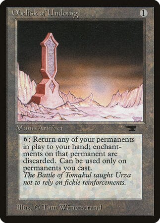 Obelisk of Undoing [Antiquities] MTG Single Magic: The Gathering  | Multizone: Comics And Games