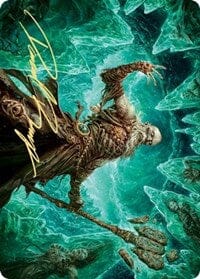 Draugr Necromancer Art Card (Gold-Stamped Signature) [Kaldheim: Art Series] MTG Single Magic: The Gathering  | Multizone: Comics And Games