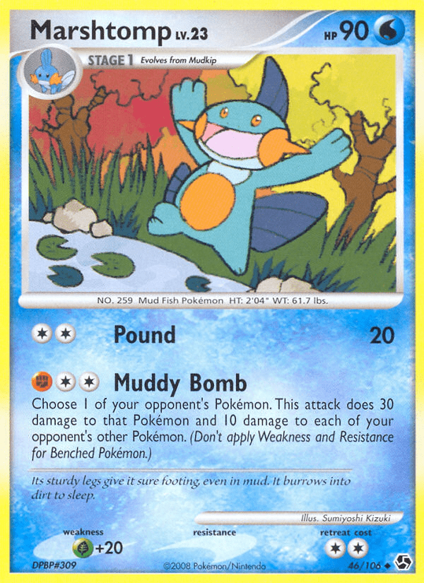 Marshtomp (46/106) [Diamond & Pearl: Great Encounters] Pokemon Single Pokémon  | Multizone: Comics And Games