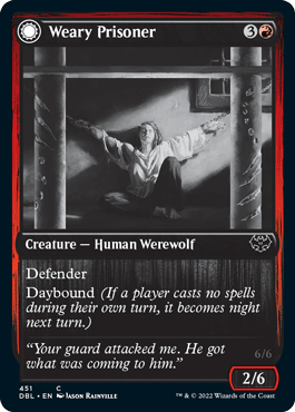 Weary Prisoner // Wrathful Jailbreaker [Innistrad: Double Feature] MTG Single Magic: The Gathering  | Multizone: Comics And Games