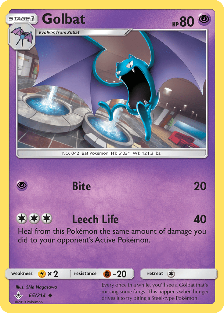 Golbat (65/214) [Sun & Moon: Unbroken Bonds] Pokemon Single Pokémon  | Multizone: Comics And Games