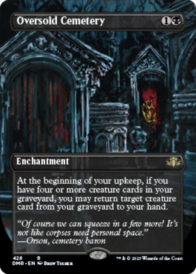 Oversold Cemetery (Borderless Alternate Art) [Dominaria Remastered] MTG Single Magic: The Gathering  | Multizone: Comics And Games
