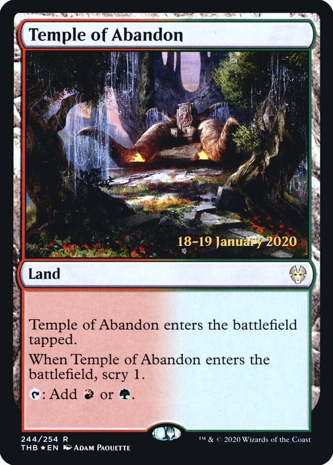 Temple of Abandon [Theros Beyond Death Prerelease Promos] MTG Single Magic: The Gathering  | Multizone: Comics And Games