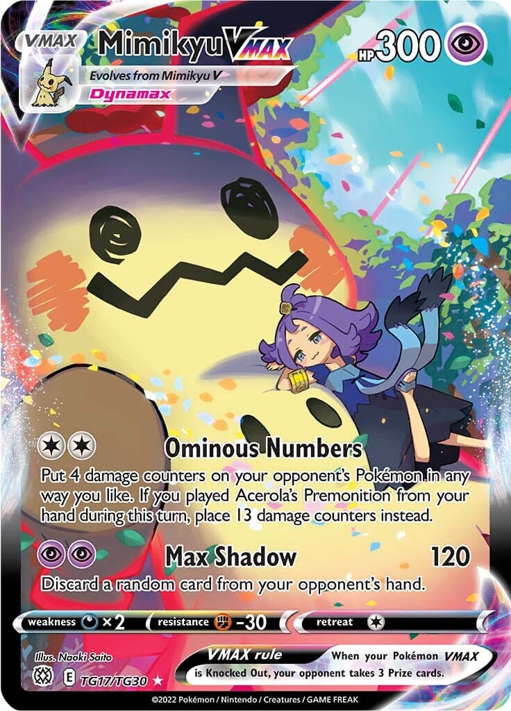 Mimikyu VMAX (TG17/TG30) [Sword & Shield: Brilliant Stars] Pokemon Single Pokémon  | Multizone: Comics And Games