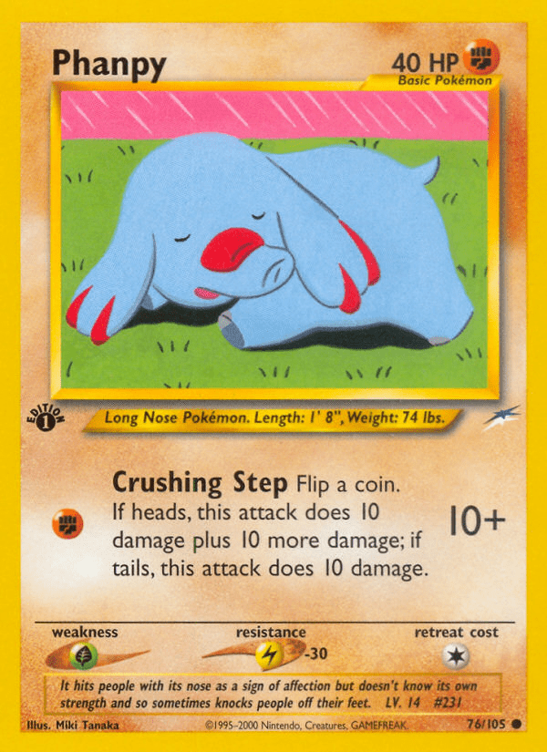 Phanpy (76/105) [Neo Destiny 1st Edition] Pokemon Single Pokémon  | Multizone: Comics And Games