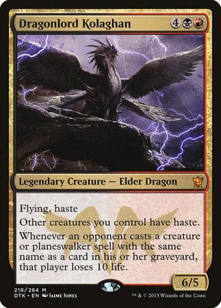 Dragonlord Kolaghan [Dragons of Tarkir] MTG Single Magic: The Gathering  | Multizone: Comics And Games