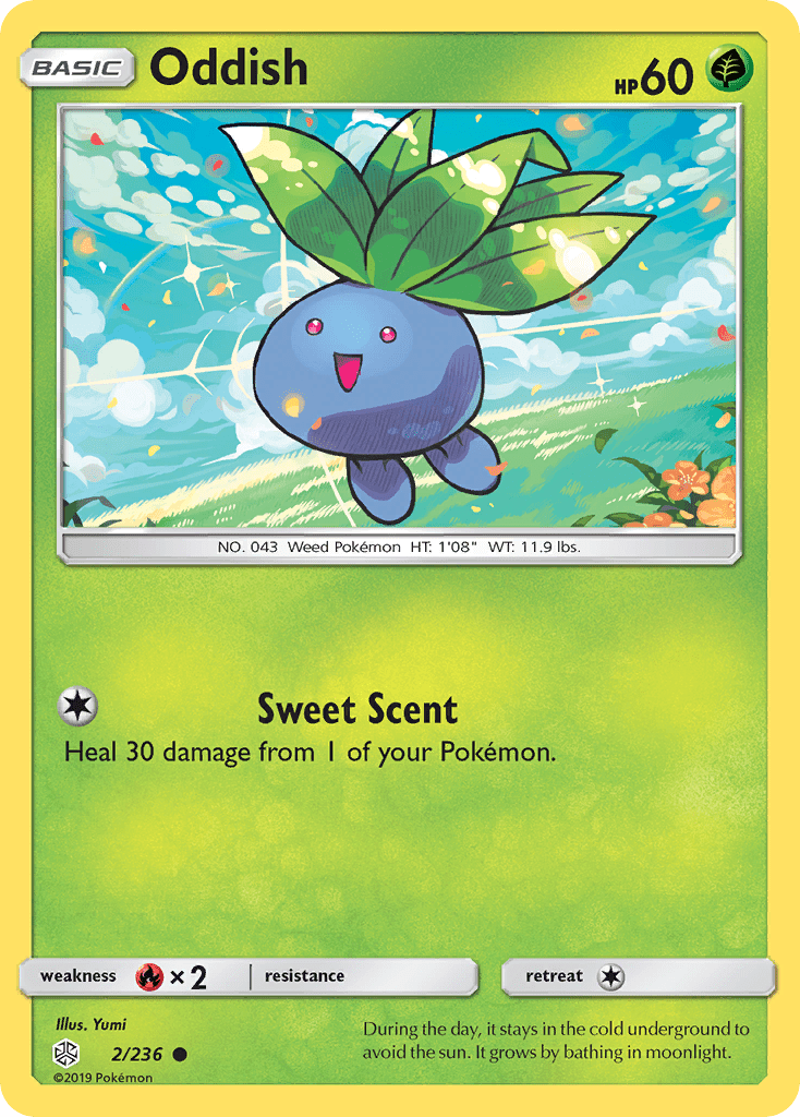 Oddish (2/236) [Sun & Moon: Cosmic Eclipse] Pokemon Single Pokémon  | Multizone: Comics And Games