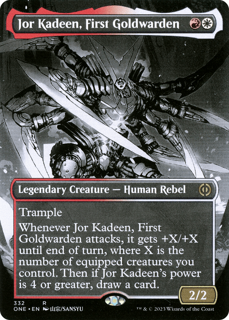 Jor Kadeen, First Goldwarden (Borderless Manga) [Phyrexia: All Will Be One] MTG Single Magic: The Gathering  | Multizone: Comics And Games