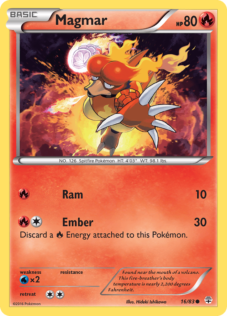 Magmar (16/83) [XY: Generations] Pokemon Single Pokémon  | Multizone: Comics And Games
