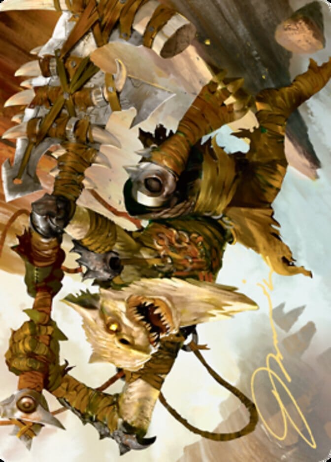 Teeterpeak Ambusher Art Card (Gold-Stamped Signature) [Zendikar Rising Art Series] MTG Single Magic: The Gathering  | Multizone: Comics And Games