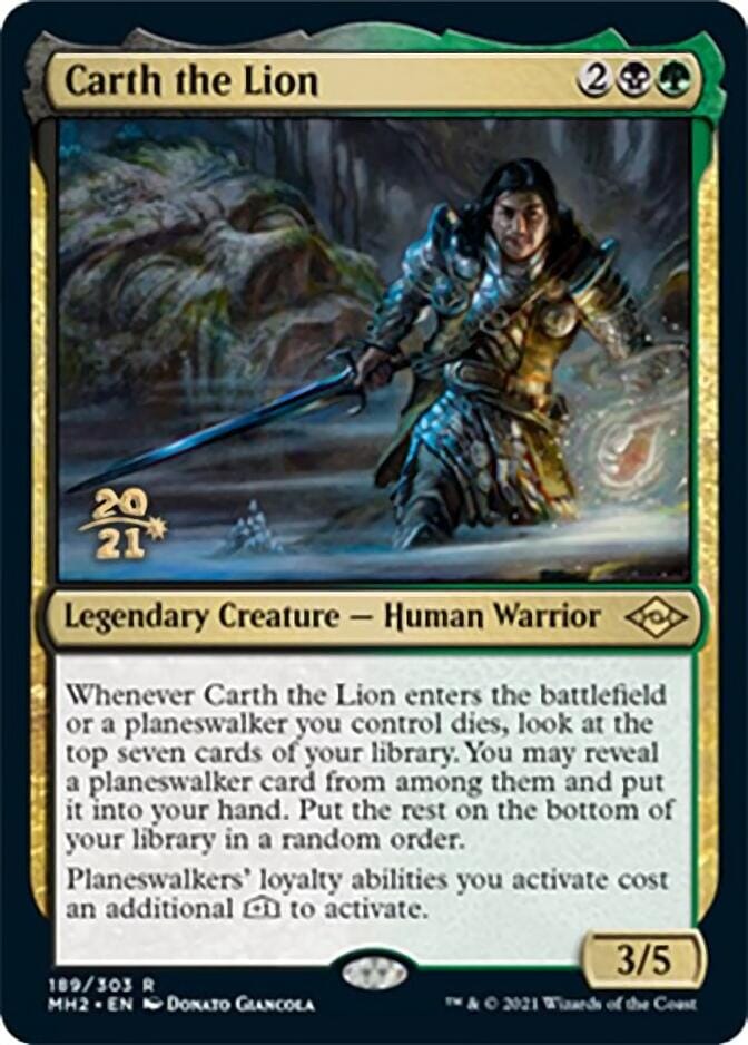 Carth the Lion [Modern Horizons 2 Prerelease Promos] MTG Single Magic: The Gathering  | Multizone: Comics And Games