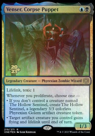 Venser, Corpse Puppet [Phyrexia: All Will Be One Prerelease Promos] MTG Single Magic: The Gathering  | Multizone: Comics And Games