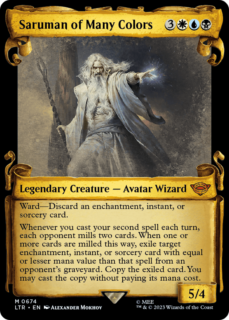 Saruman of Many Colors [The Lord of the Rings: Tales of Middle-Earth Showcase Scrolls] MTG Single Magic: The Gathering  | Multizone: Comics And Games