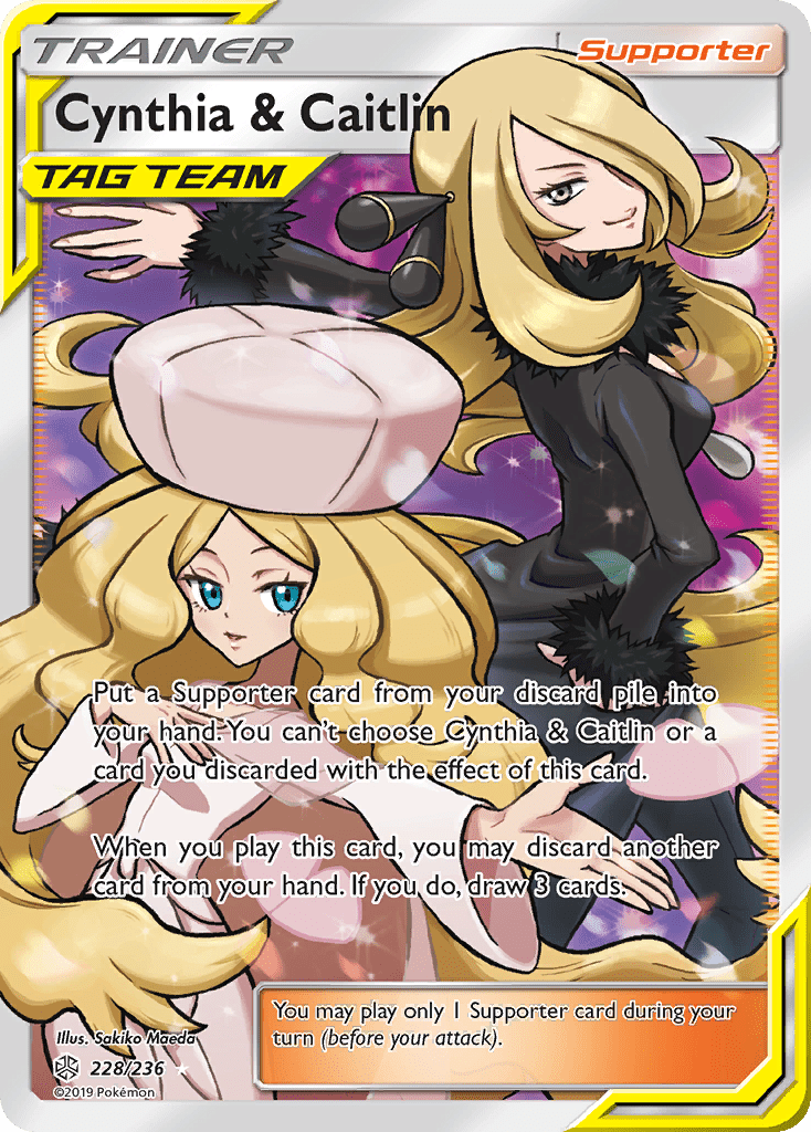 Cynthia & Caitlin (228/236) [Sun & Moon: Cosmic Eclipse] Pokemon Single Pokémon  | Multizone: Comics And Games