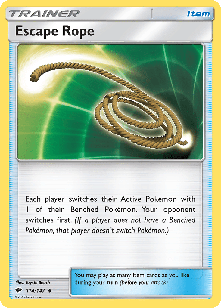 Escape Rope (114/147) [Sun & Moon: Burning Shadows] Pokemon Single Pokémon  | Multizone: Comics And Games
