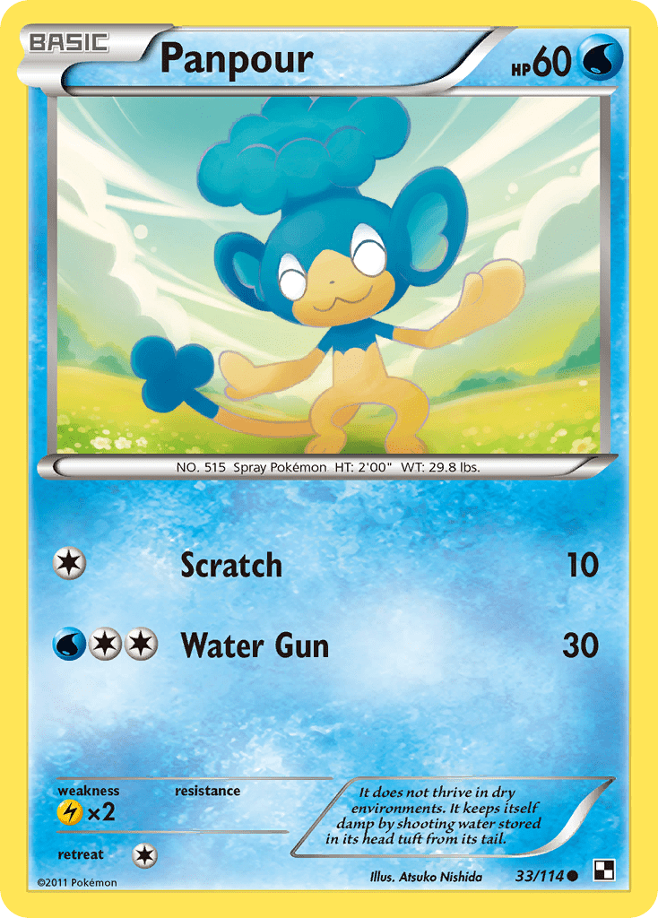 Panpour (33/114) [Black & White: Base Set] Pokemon Single Pokémon  | Multizone: Comics And Games