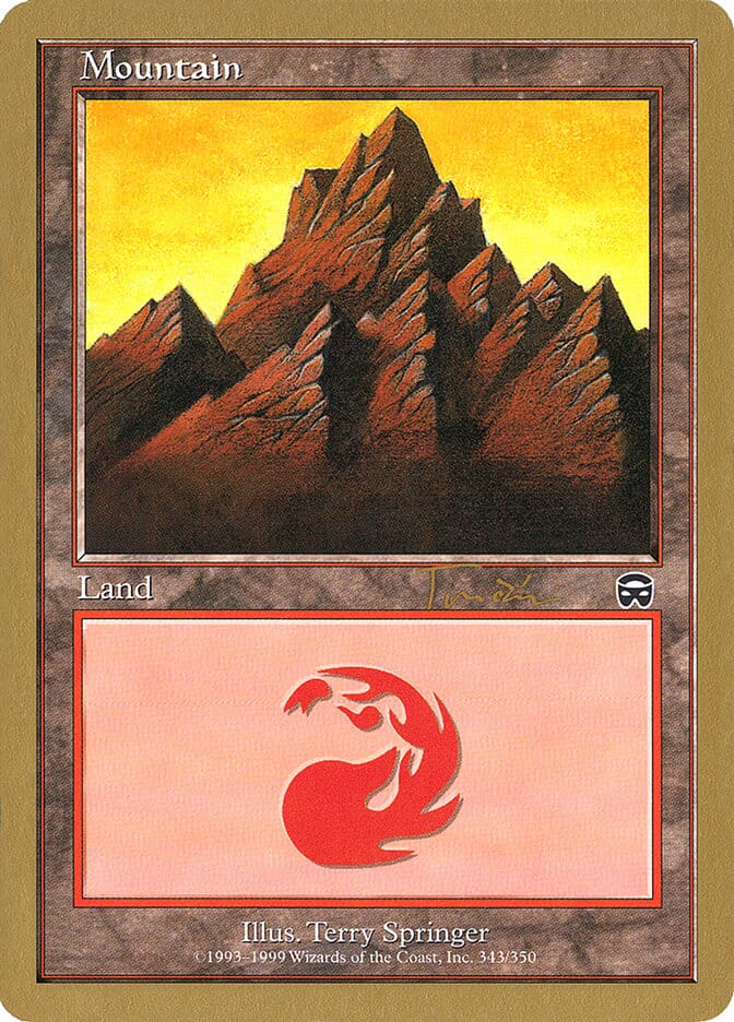 Mountain (jt343) (Jan Tomcani) (MMQ) [World Championship Decks 2001] MTG Single Magic: The Gathering  | Multizone: Comics And Games