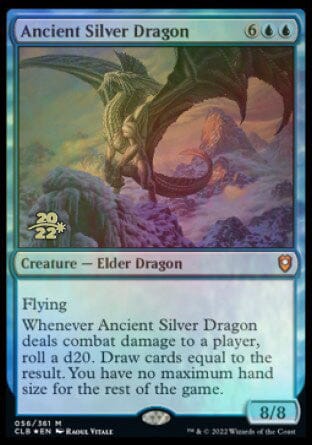 Ancient Silver Dragon [Commander Legends: Battle for Baldur's Gate Prerelease Promos] MTG Single Magic: The Gathering  | Multizone: Comics And Games