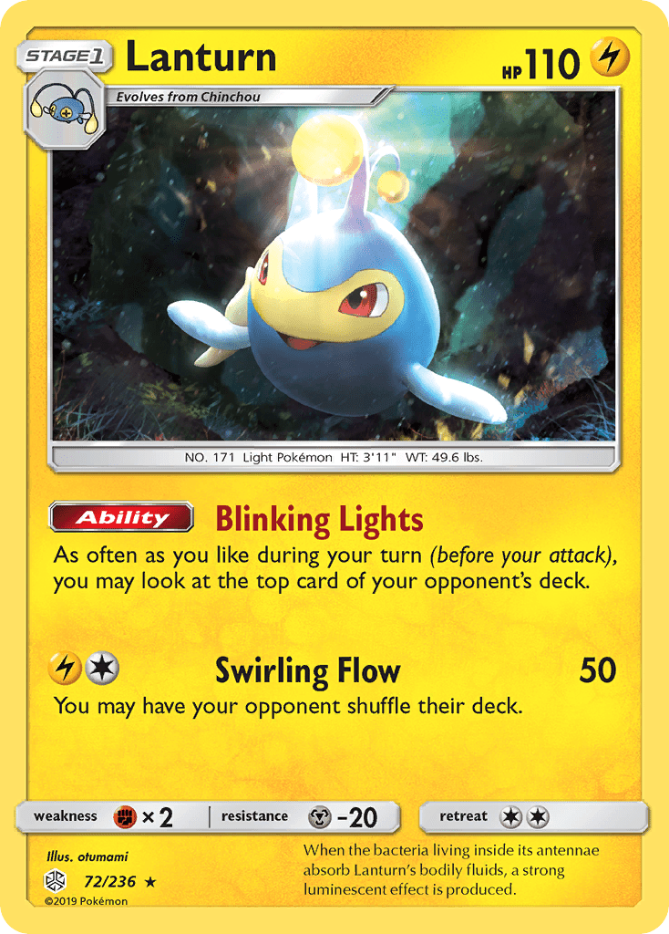 Lanturn (72/236) [Sun & Moon: Cosmic Eclipse] Pokemon Single Pokémon  | Multizone: Comics And Games