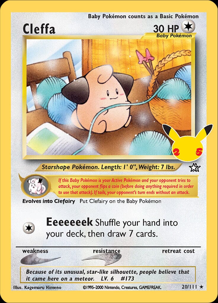 Cleffa (20/111) [Celebrations: 25th Anniversary - Classic Collection] Pokemon Single Pokémon  | Multizone: Comics And Games