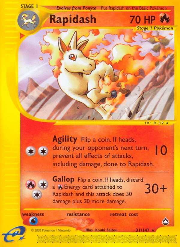 Rapidash (31/147) [Aquapolis] Pokemon Single Pokémon  | Multizone: Comics And Games