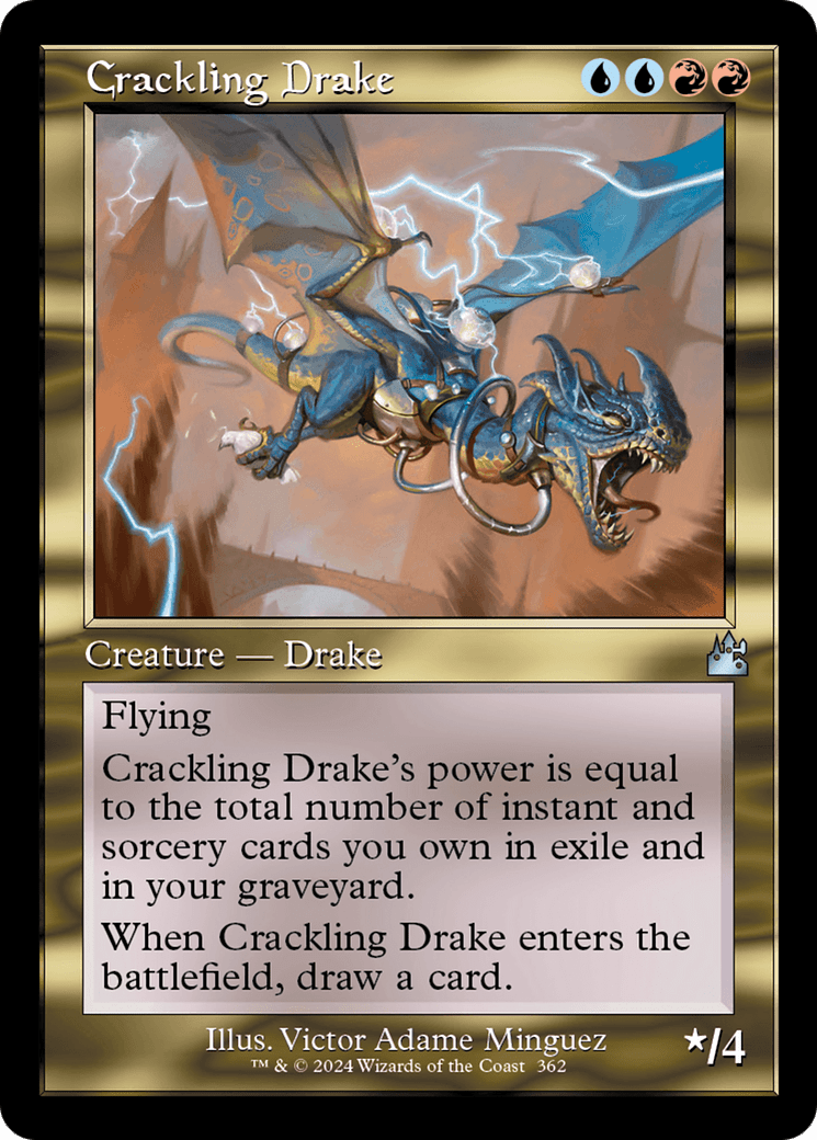 Crackling Drake (Retro Frame) [Ravnica Remastered] MTG Single Magic: The Gathering  | Multizone: Comics And Games