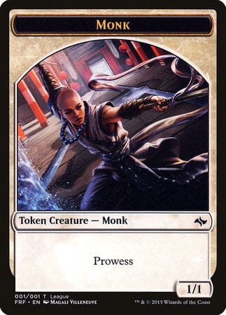 Monk Token (League) [League Tokens 2015] MTG Single Magic: The Gathering  | Multizone: Comics And Games