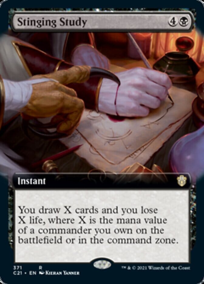 Stinging Study (Extended) [Commander 2021] MTG Single Magic: The Gathering  | Multizone: Comics And Games