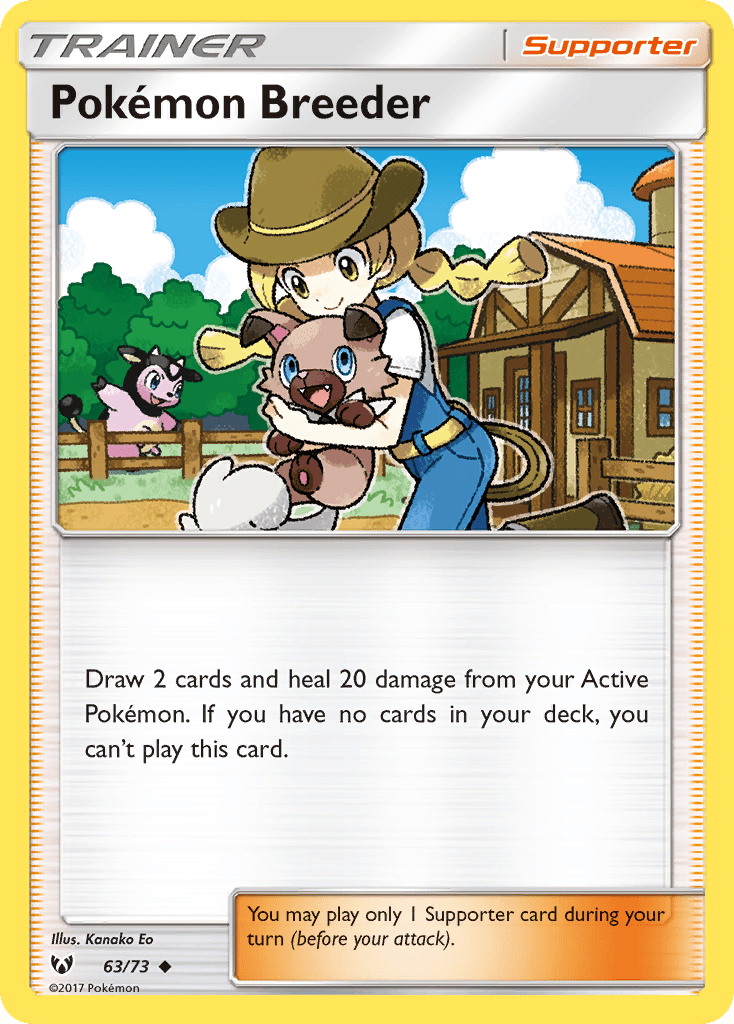 Pokemon Breeder (63/73) [Sun & Moon: Shining Legends] Pokemon Single Pokémon  | Multizone: Comics And Games