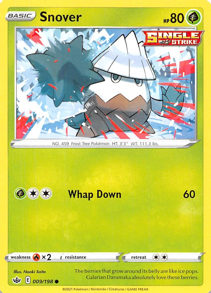 Snover (009/198) [Sword & Shield: Chilling Reign] Pokemon Single Pokémon  | Multizone: Comics And Games