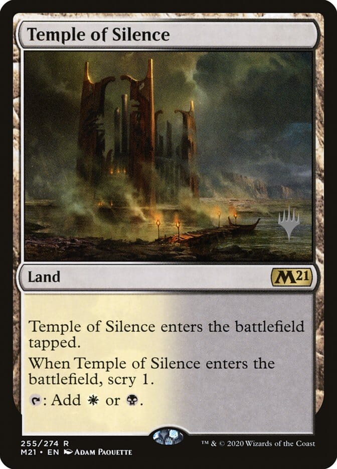 Temple of Silence (Promo Pack) [Core Set 2021 Promos] MTG Single Magic: The Gathering  | Multizone: Comics And Games