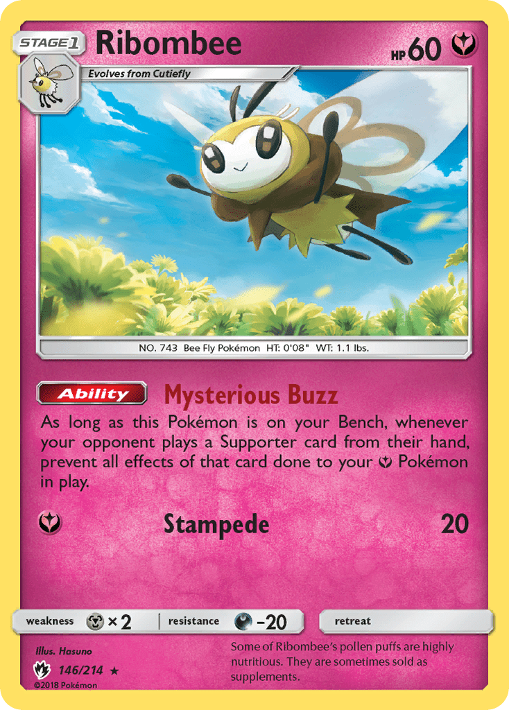 Ribombee (146/214) [Sun & Moon: Lost Thunder] Pokemon Single Pokémon  | Multizone: Comics And Games