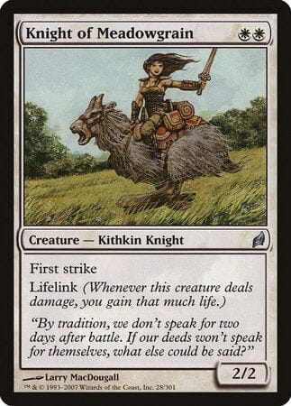 Knight of Meadowgrain [Lorwyn] MTG Single Magic: The Gathering  | Multizone: Comics And Games