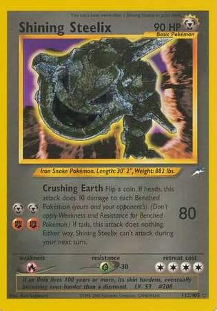 Shining Steelix (112/105) [Neo Destiny Unlimited] Pokemon Single Pokémon  | Multizone: Comics And Games