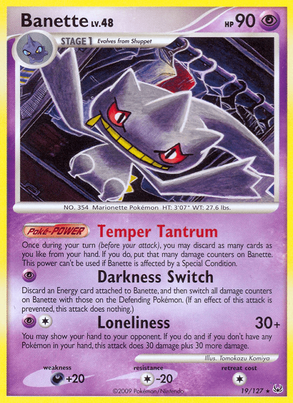 Banette (19/127) [Platinum: Base Set] Pokemon Single Pokémon  | Multizone: Comics And Games