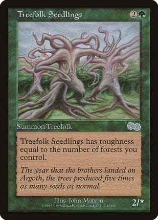 Treefolk Seedlings [Urza's Saga] MTG Single Magic: The Gathering  | Multizone: Comics And Games