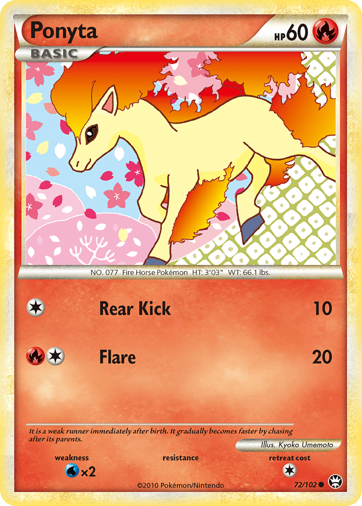 Ponyta (72/102) [HeartGold & SoulSilver: Triumphant] Pokemon Single Pokémon  | Multizone: Comics And Games