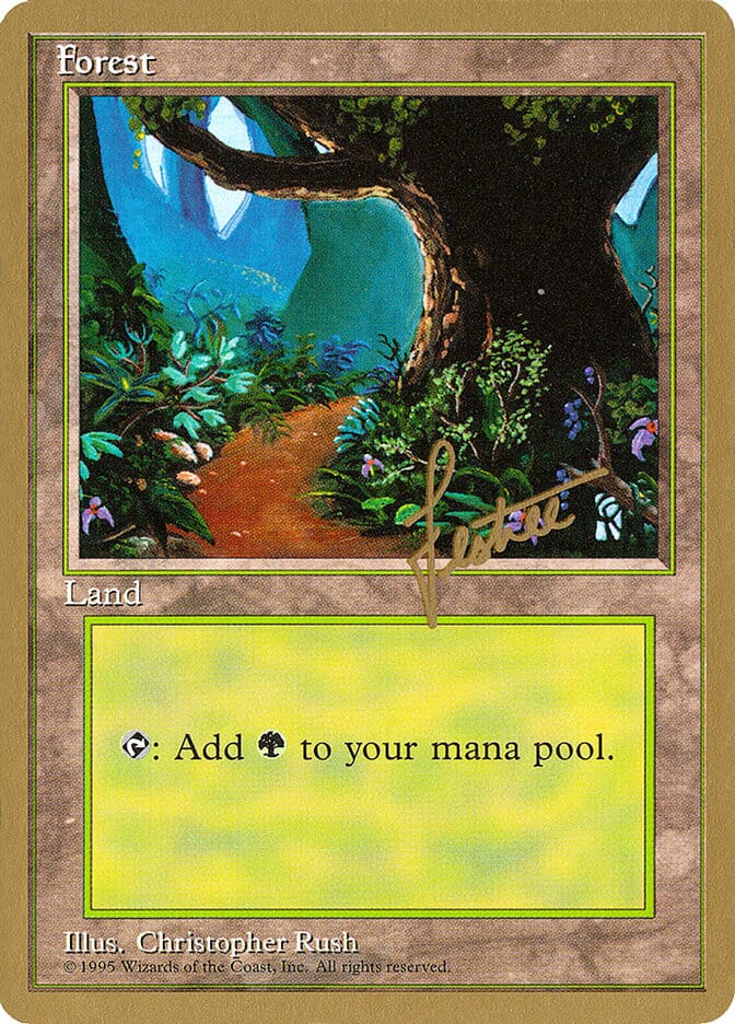 Forest (bl376) (Bertrand Lestree) [Pro Tour Collector Set] MTG Single Magic: The Gathering  | Multizone: Comics And Games